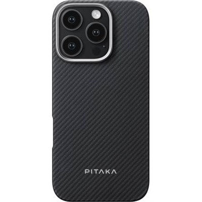 Чехол-накладка Pitaka Ultra-Slim для iPhone 16 Pro Max, арамид (кевлар), черный 10039 - фото 75