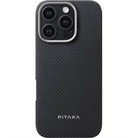 Чехол-накладка Pitaka Ultra-Slim для iPhone 16 Pro Max, арамид (кевлар), черный 10039